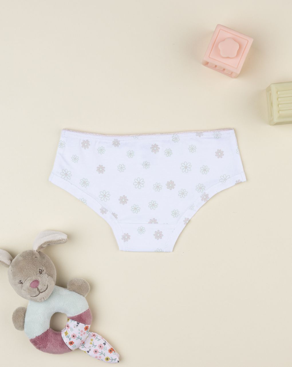 Slip bimba bianco fiori