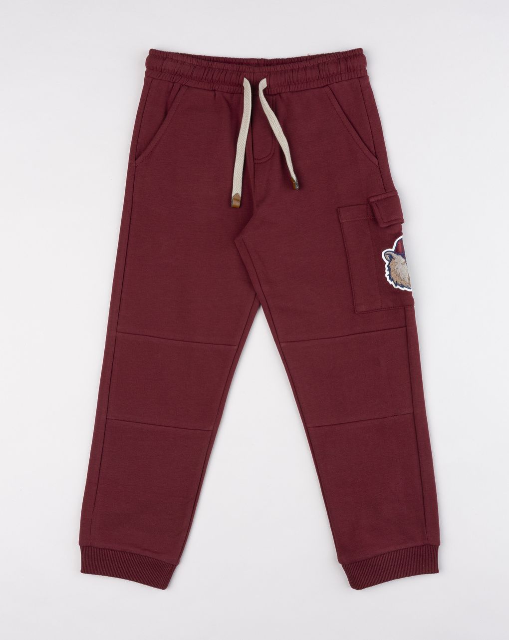 Pantaloni felpati charming forest bordeaux bambino