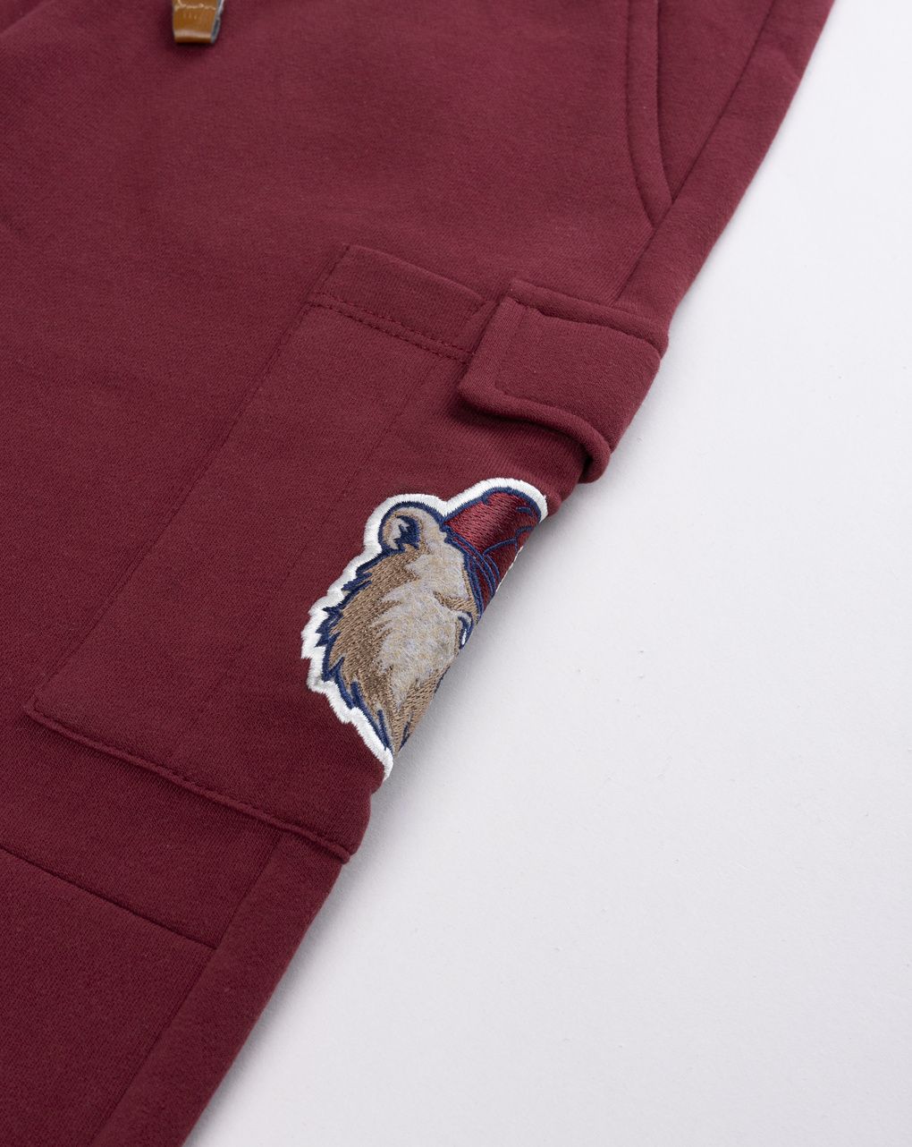 Pantaloni felpati charming forest bordeaux bambino