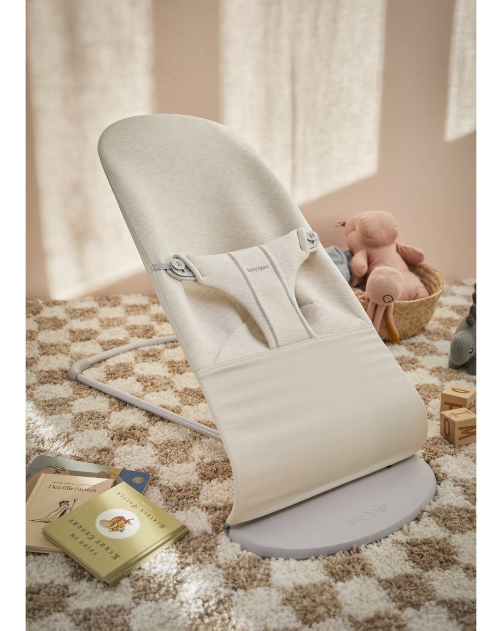 Sdraietta bliss tessuto jersey 3d beige chiaro - babybjorn