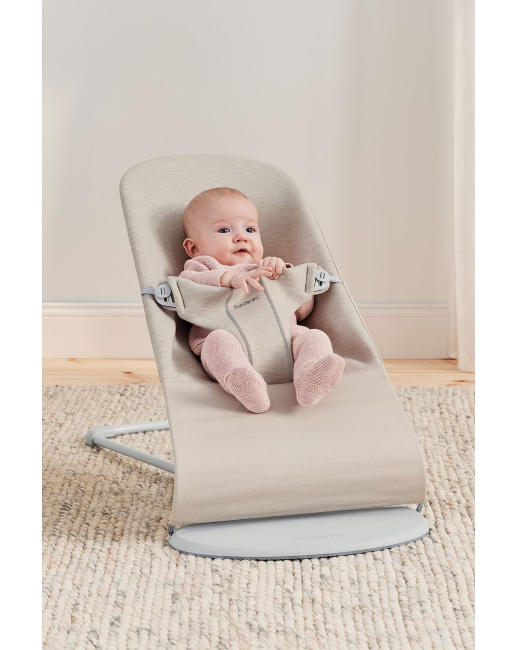 Sdraietta bliss tessuto jersey 3d beige chiaro - babybjorn