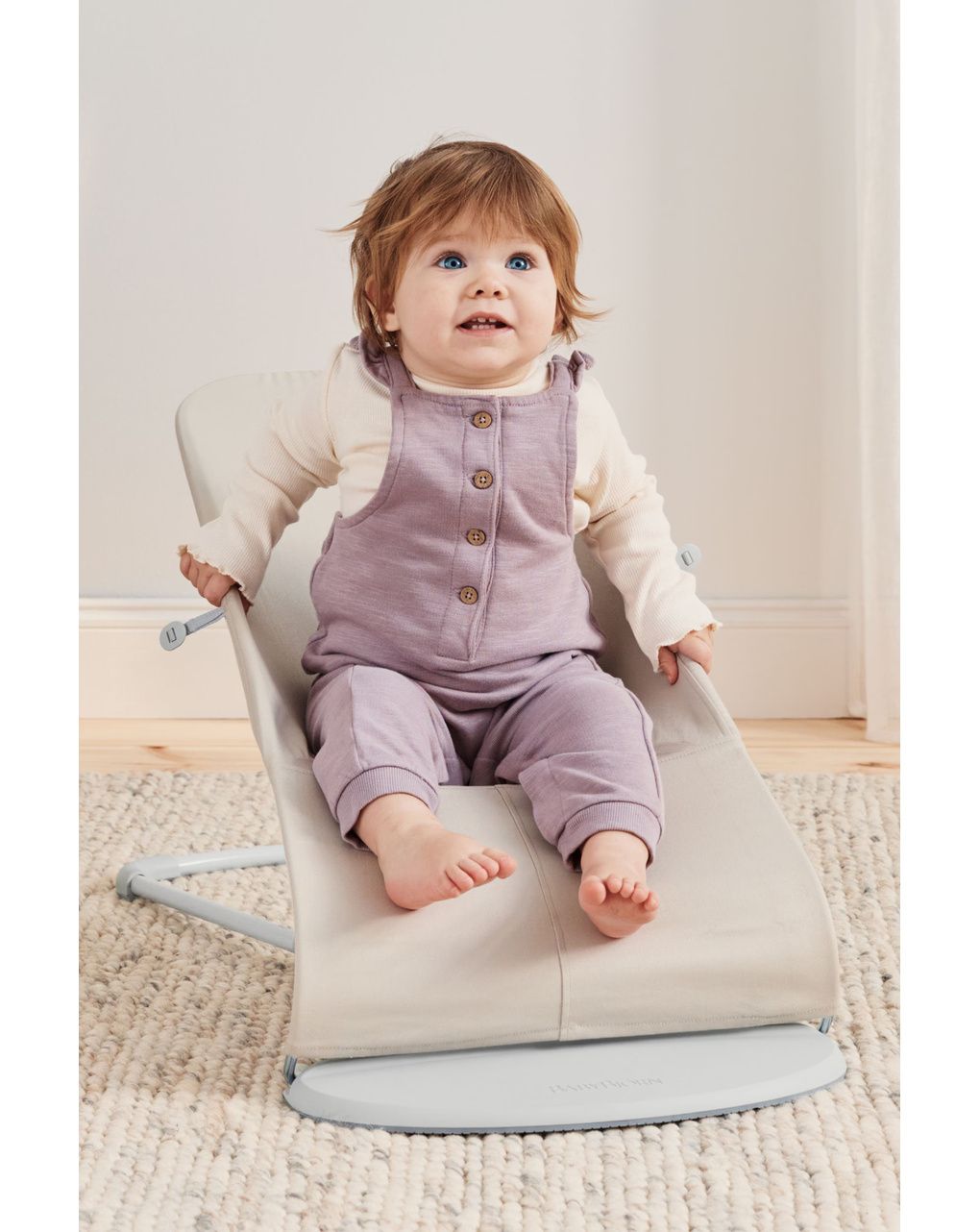Sdraietta bliss tessuto jersey 3d beige chiaro - babybjorn