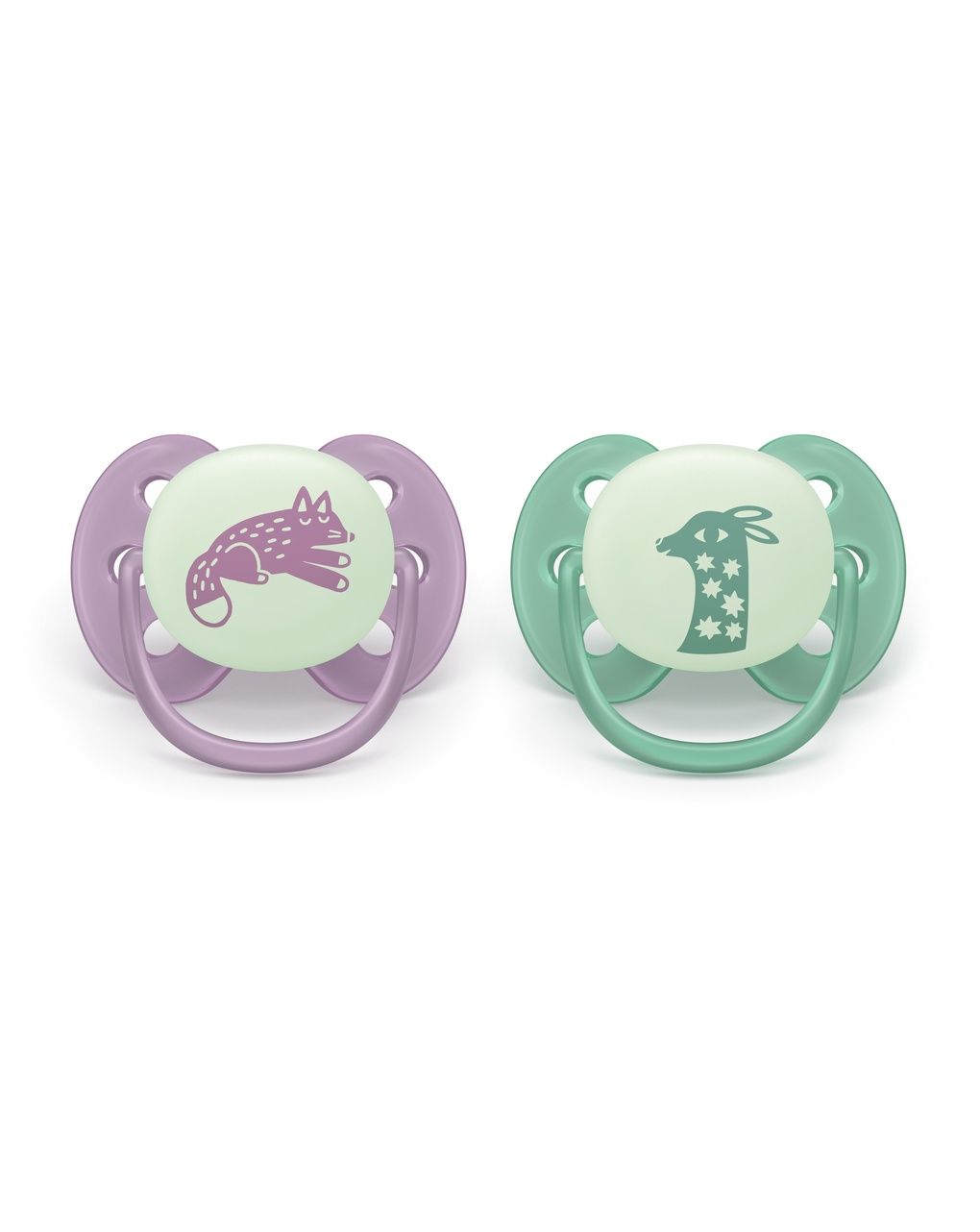 Succhietto ultra soft notte 0-6m cappuccio fluorescente no bpa per pelli sensibili- philips avent