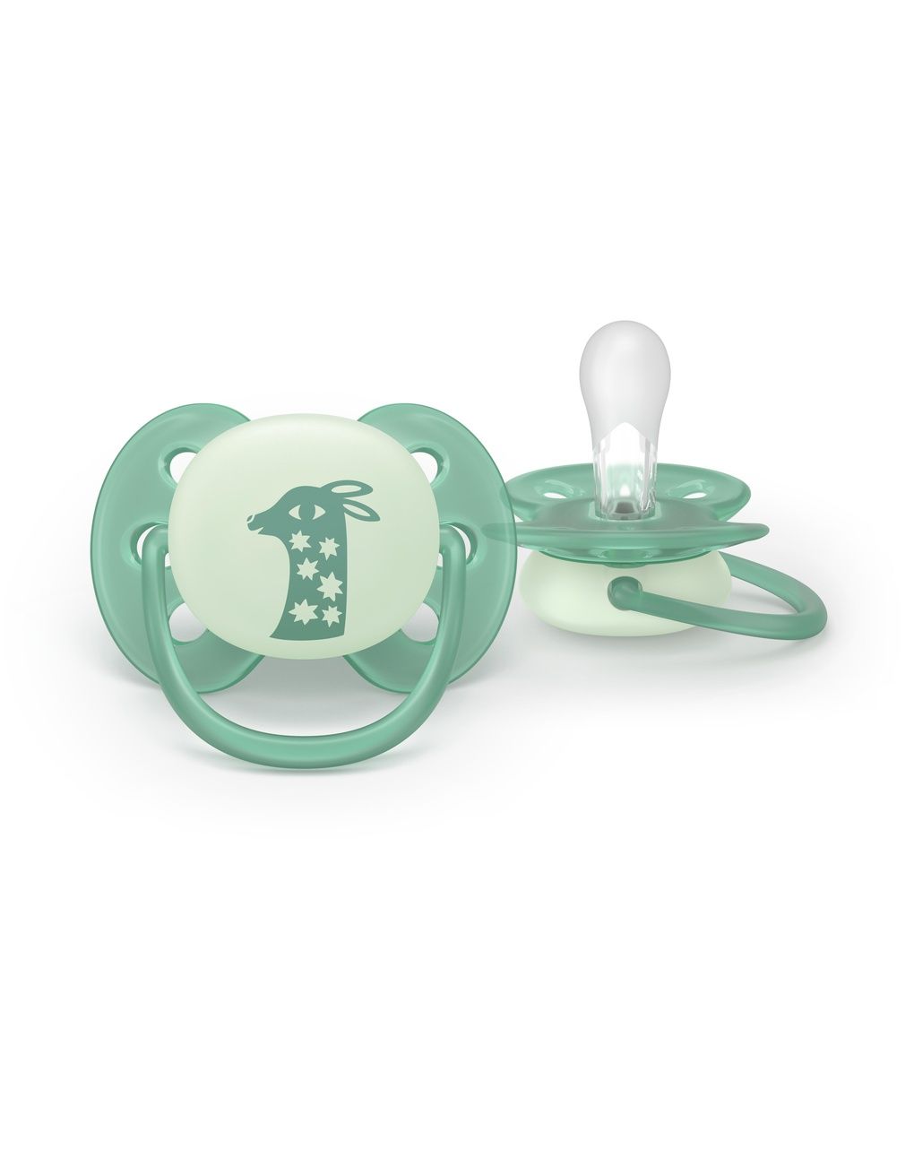 Succhietto ultra soft notte 0-6m cappuccio fluorescente no bpa per pelli sensibili- philips avent
