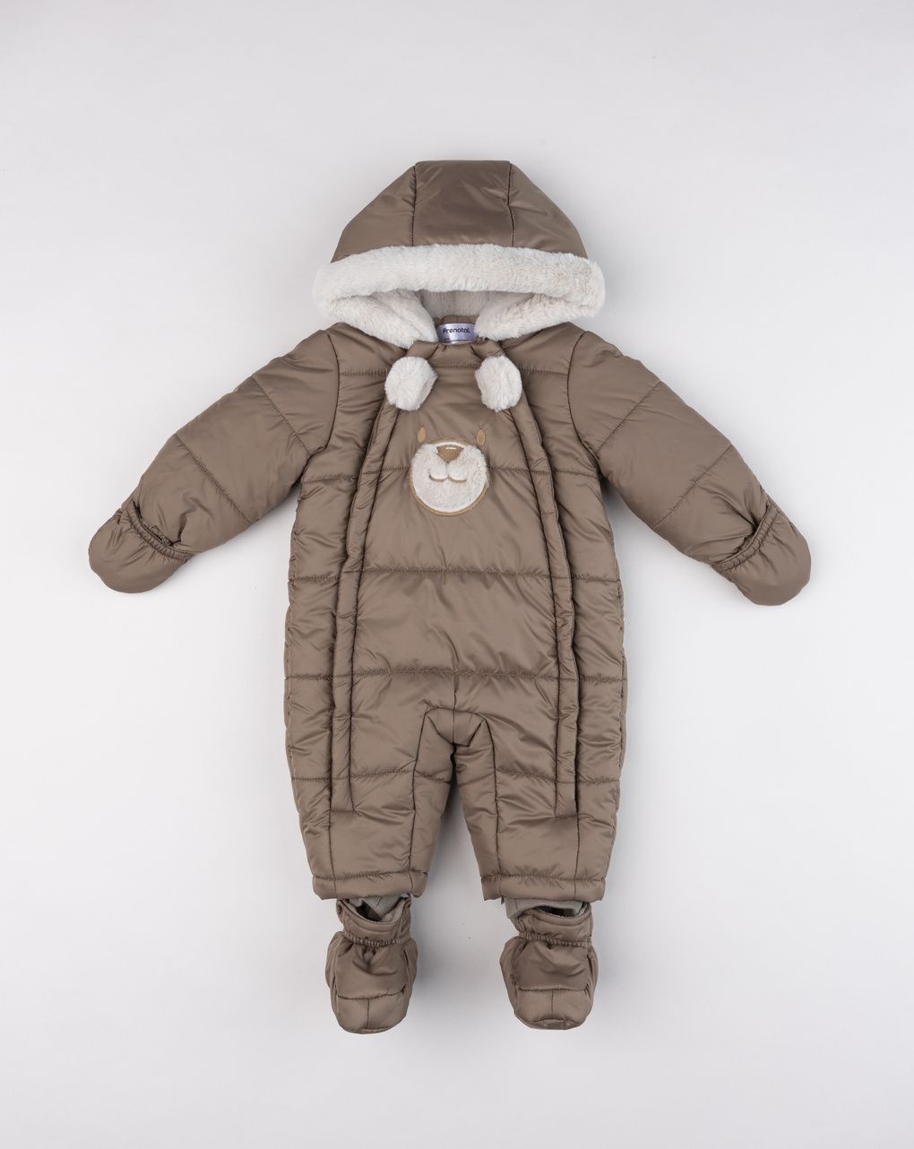 Tutina neve neonato marrone "orsetto"