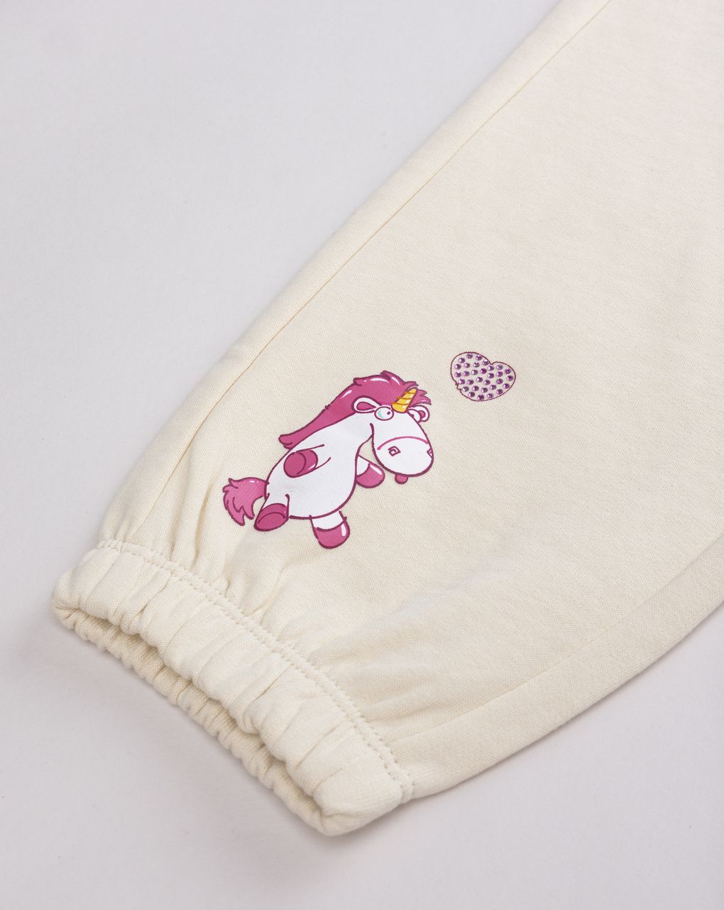 Pantaloni tuta bambina minions unicorno panna