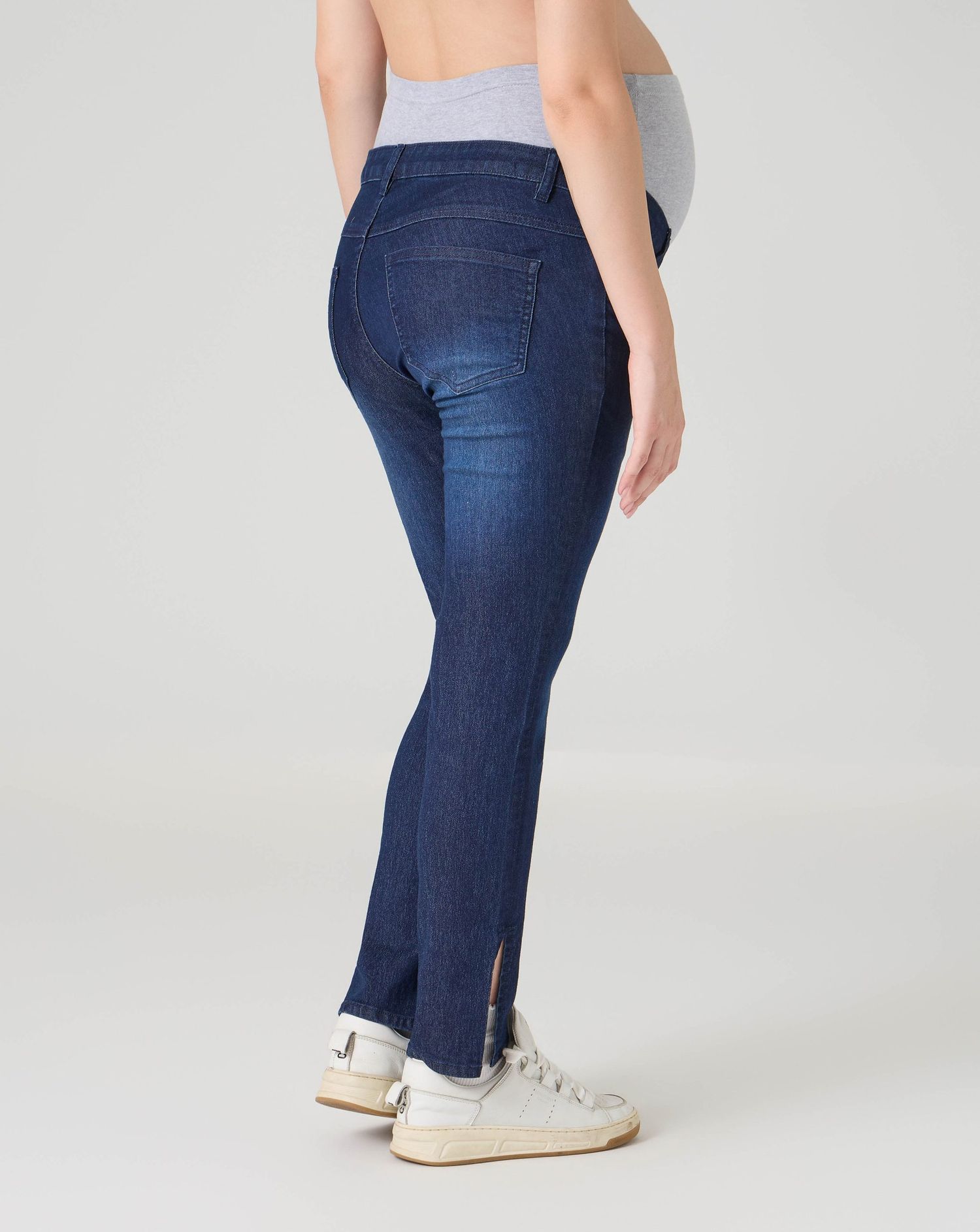 Pantaloni premaman denim con spacchi