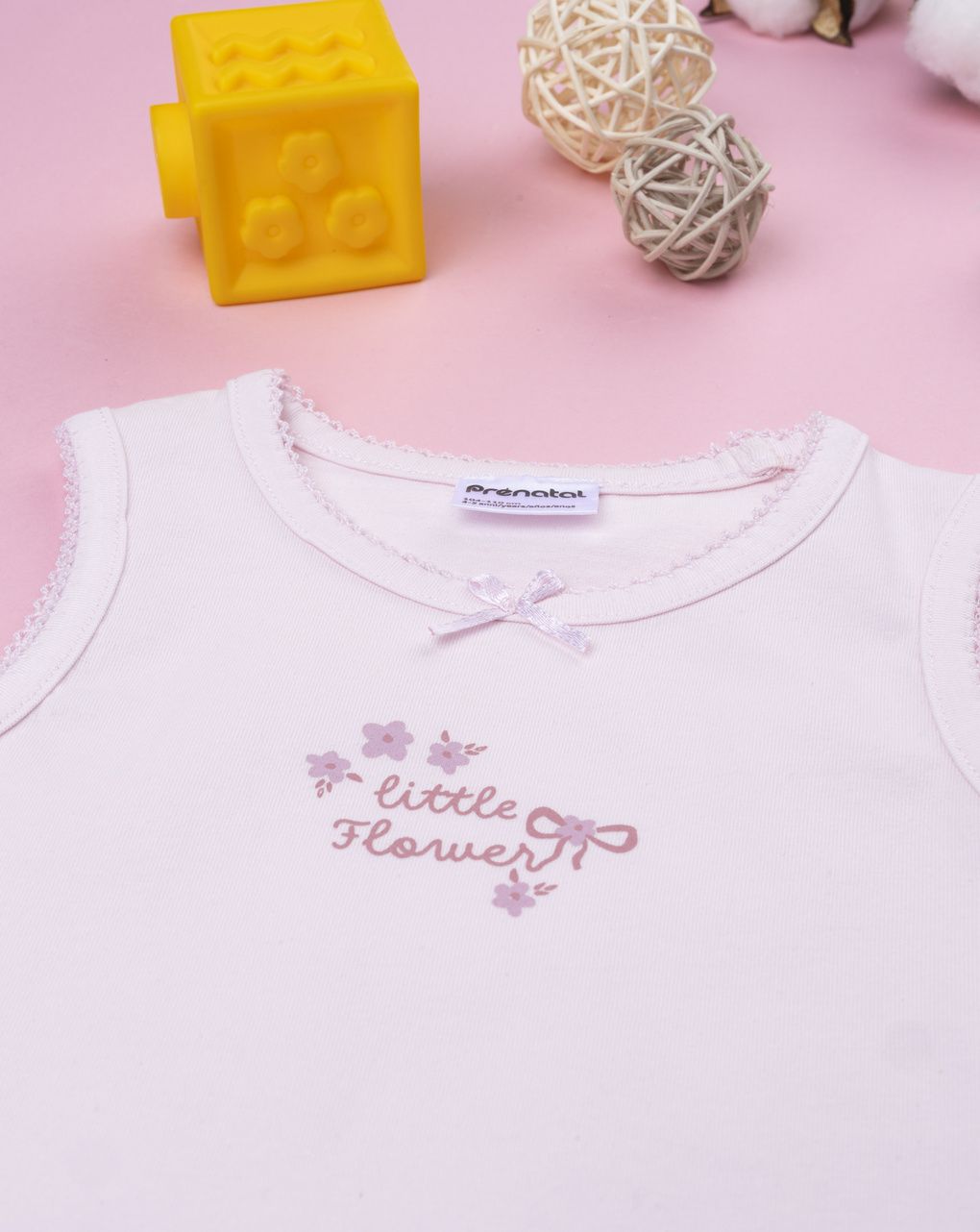 Canotta bambina rosa stampa