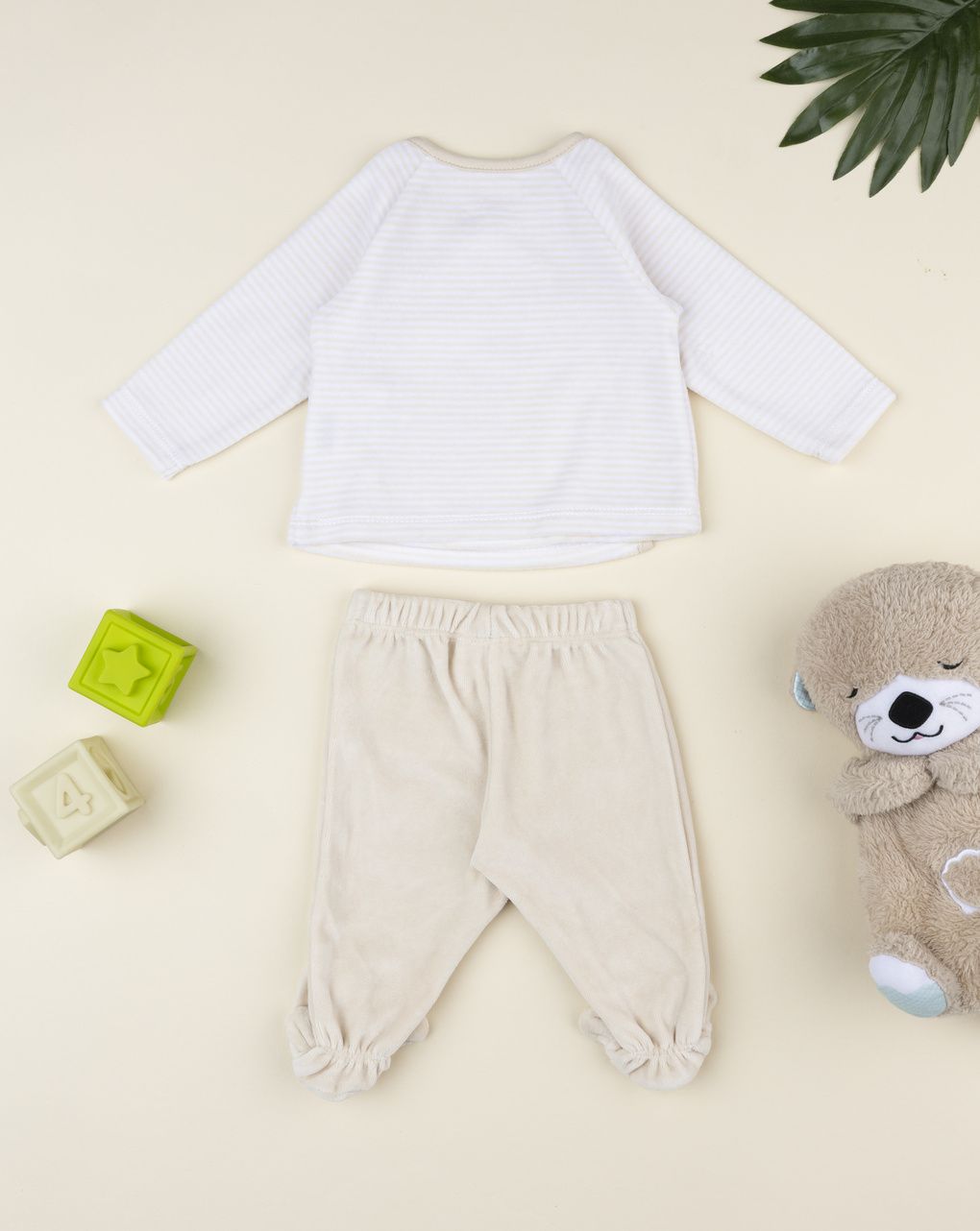 Completo ciniglia neonato top kimono e ghette