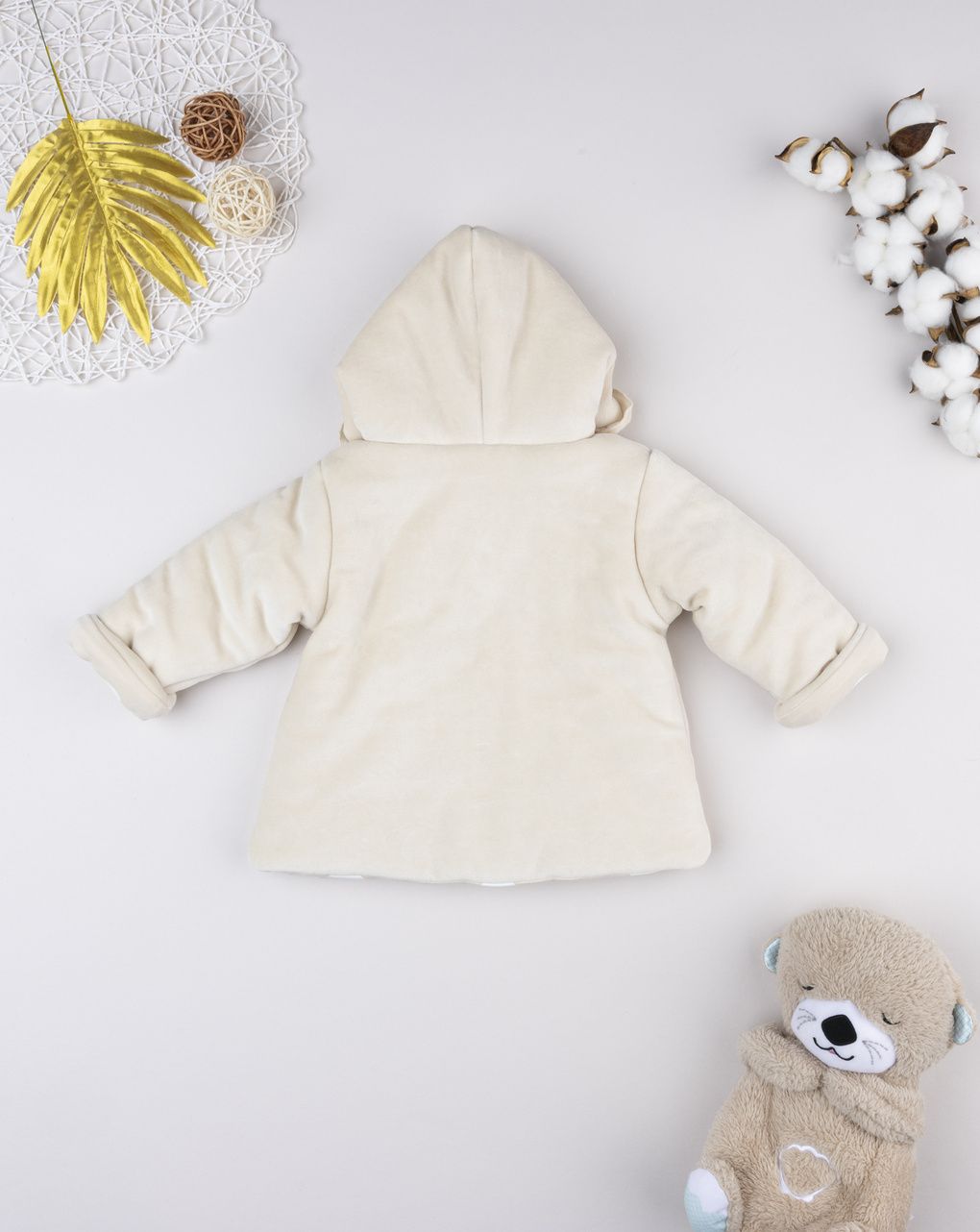 Giubbino bimba beige reversibile