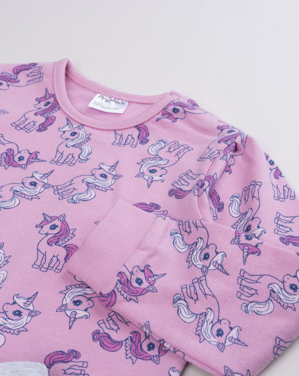 Pigiama bimba rosa unicorni felpato