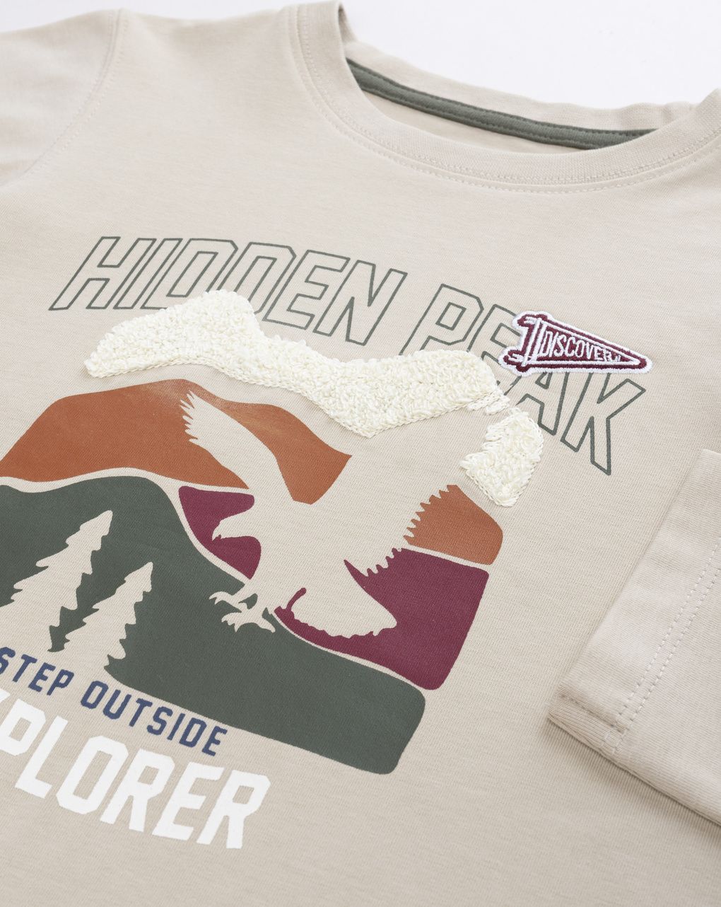 T-shirt bambino maniche lunghe "hidden peak explorer"