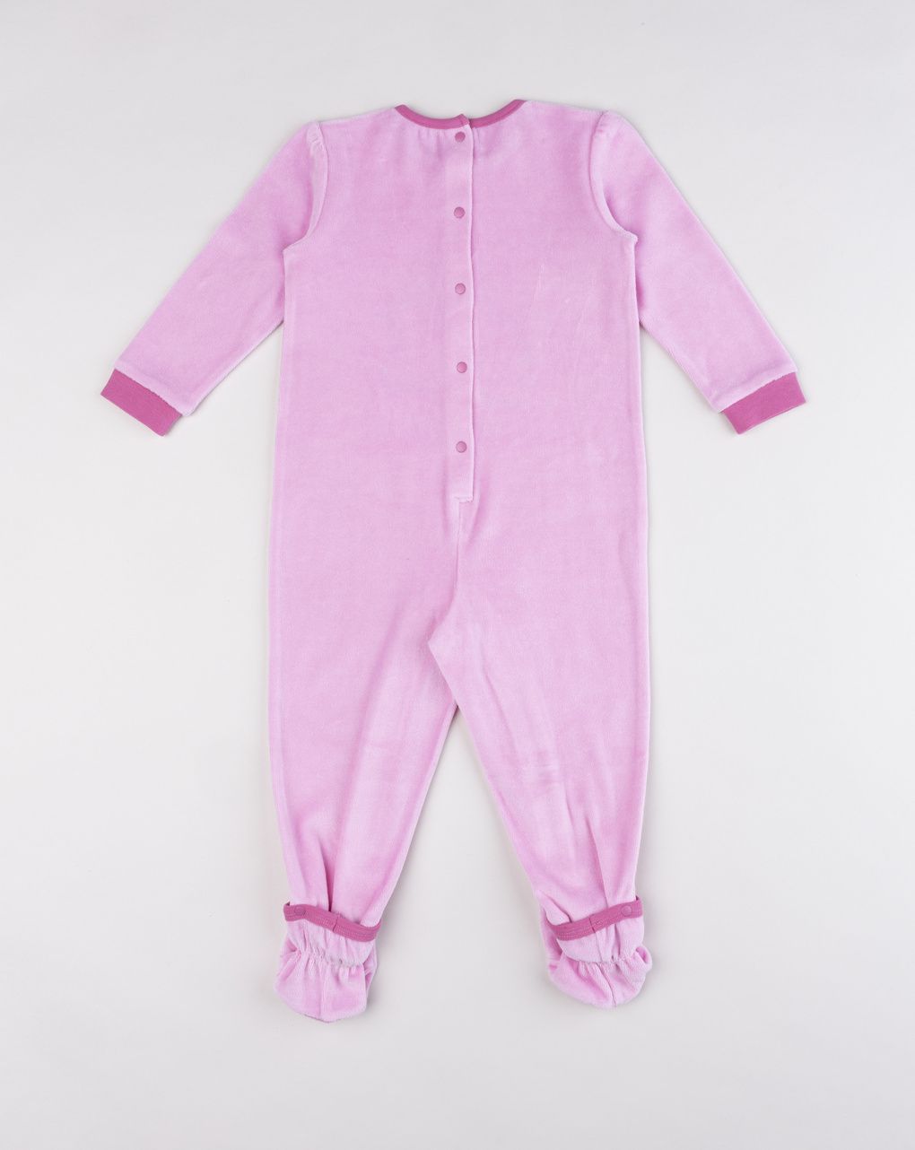 Pigiamone ciniglia bimba stitch rosa