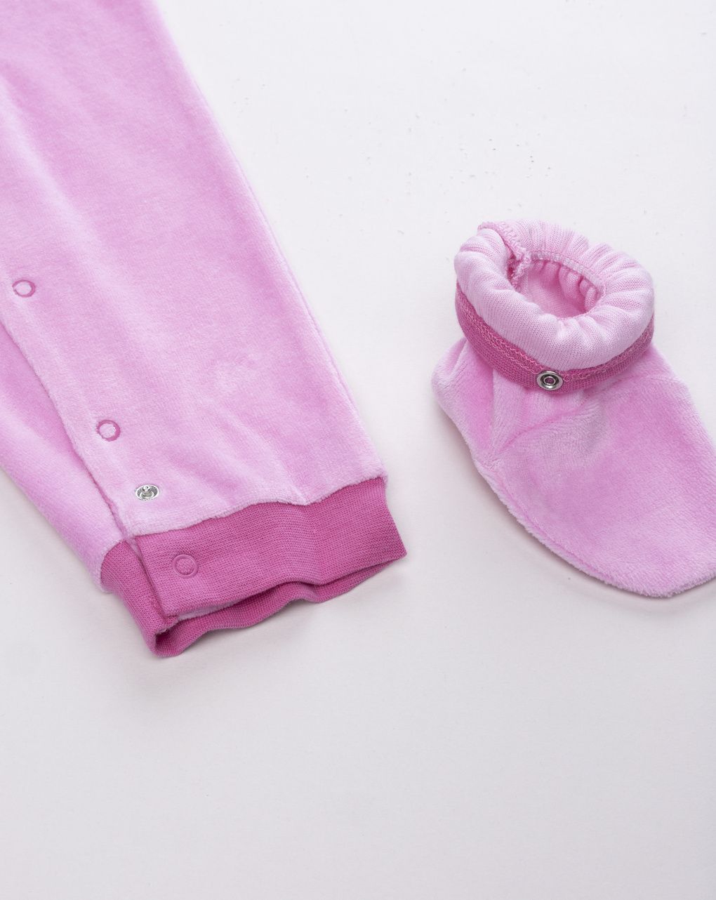 Pigiamone ciniglia bimba stitch rosa