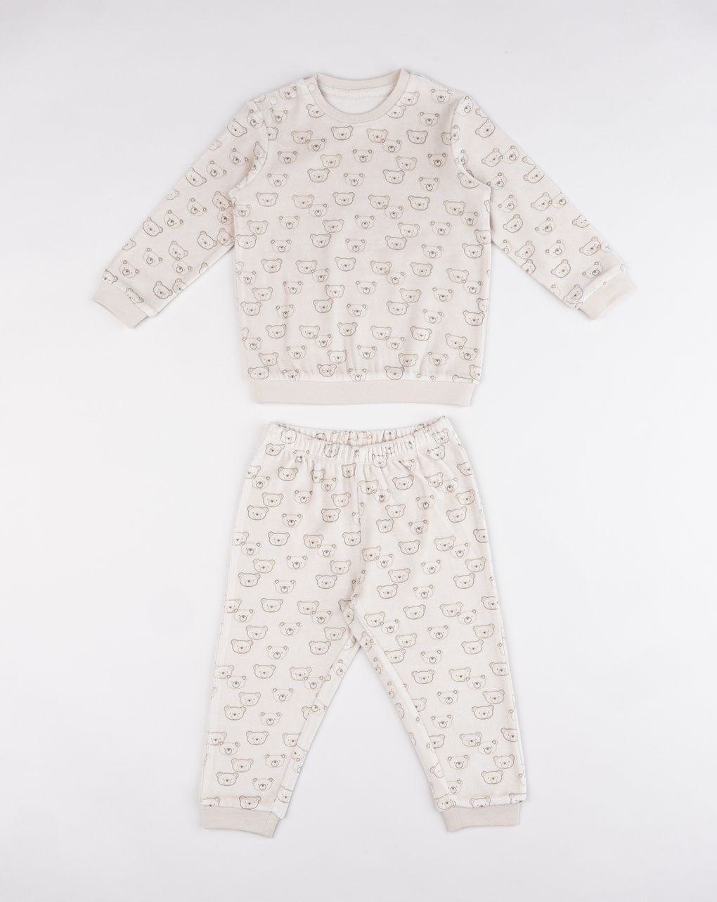 Pigiama bimbo beige orsetti allover