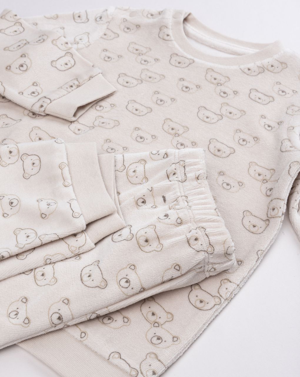 Pigiama bimbo beige orsetti allover