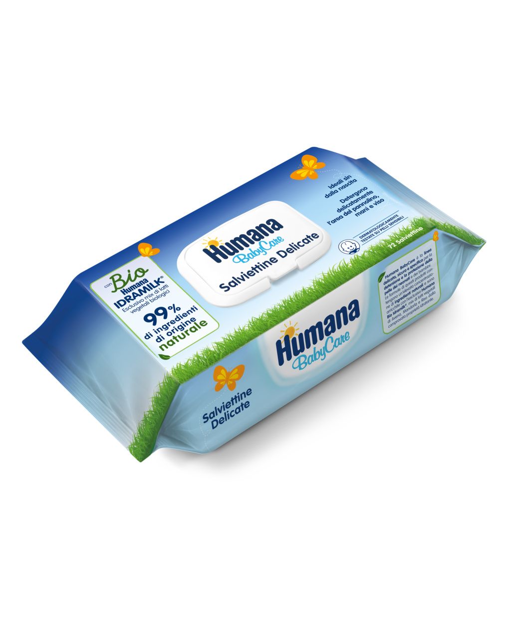 Salviettine delicatebaby care  72 pz - humana