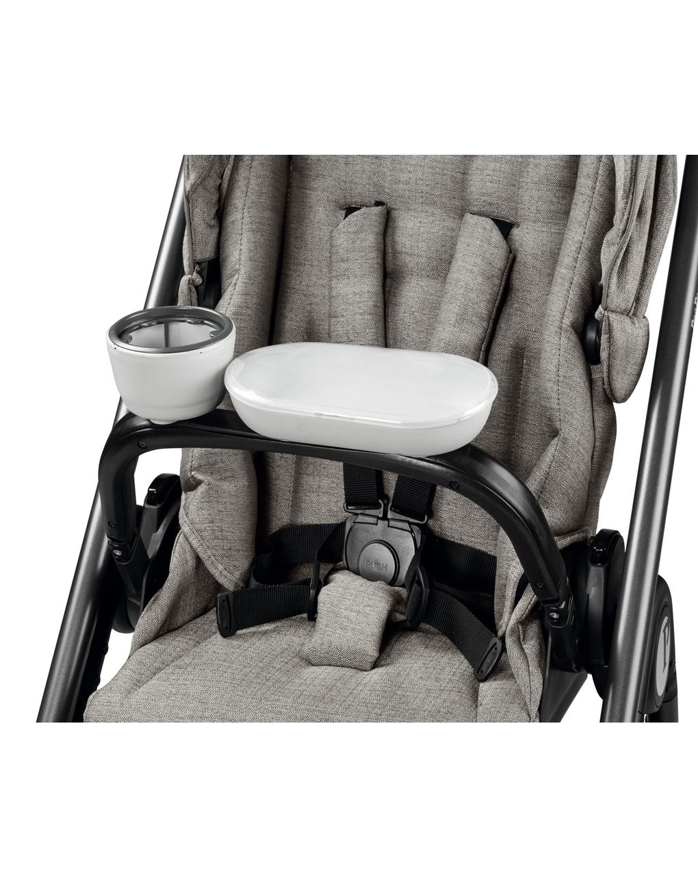 Frontalino con portabibite e contenitore per alimenti veloce / vivace - peg