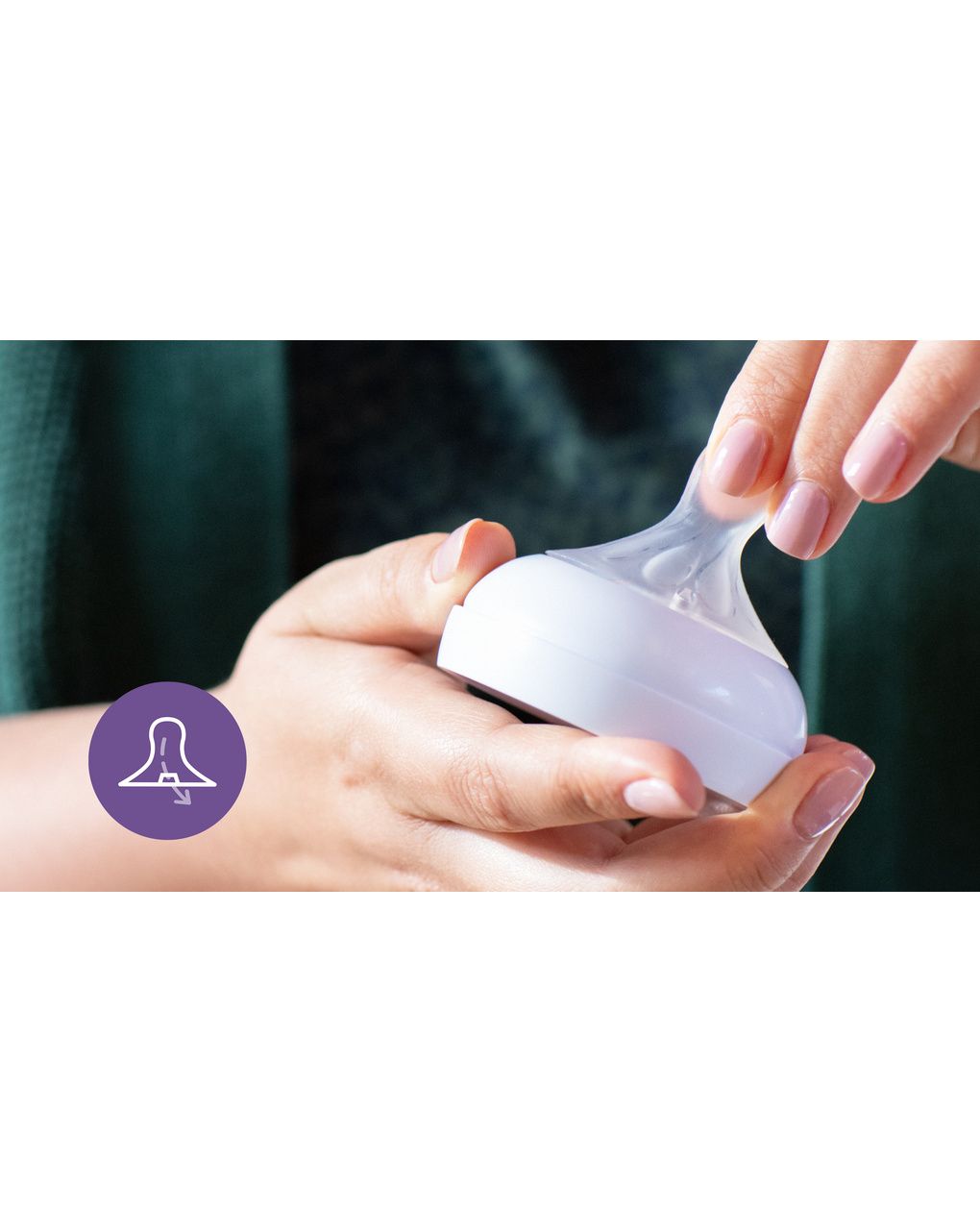 Biberon natural response set 2 biberon in vetro 240ml tettarella a flusso medio 1m+ 3-6 mesi - philips avent