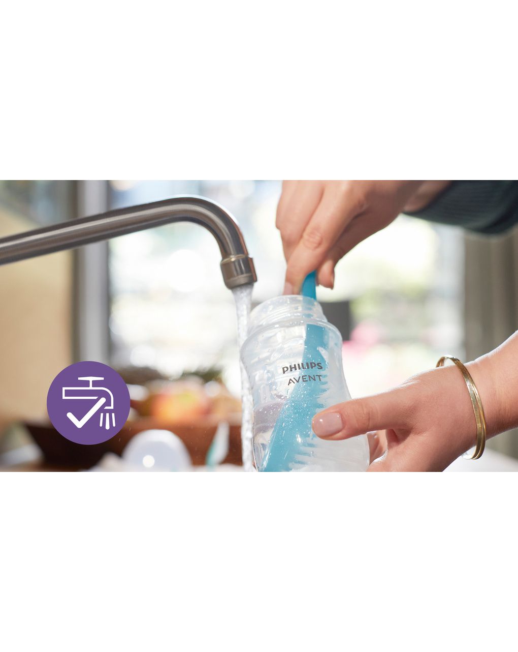 Biberon natural response set 2 biberon in vetro 240ml tettarella a flusso medio 1m+ 3-6 mesi - philips avent