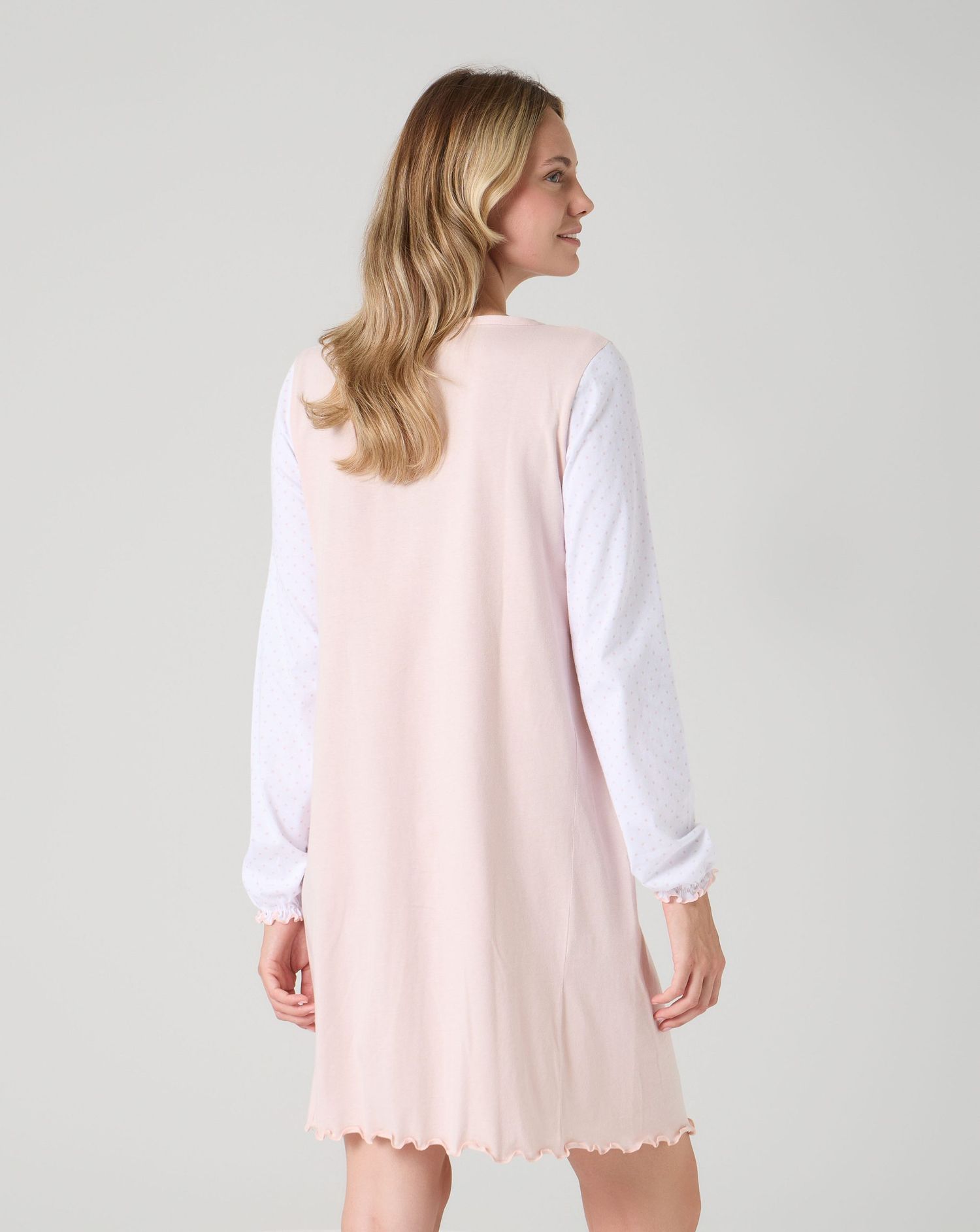 Camicia da notte premaman pois rosa chiaro