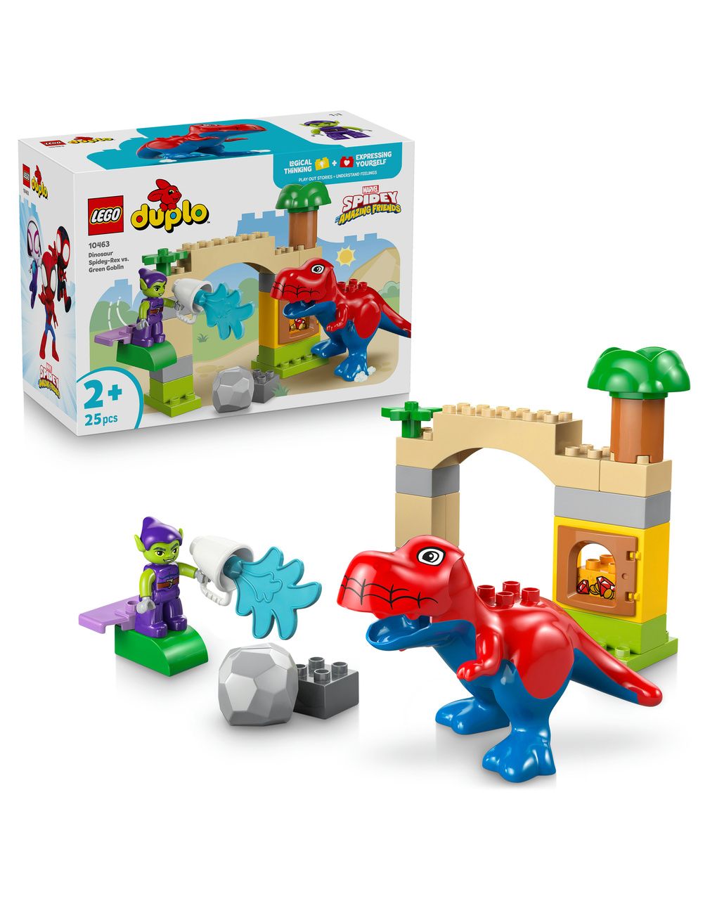 Lego duplo marvel 10463 dinosauro spidey-rex vs. goblin