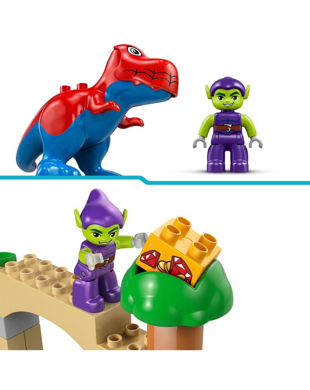 Lego duplo marvel 10463 dinosauro spidey-rex vs. goblin
