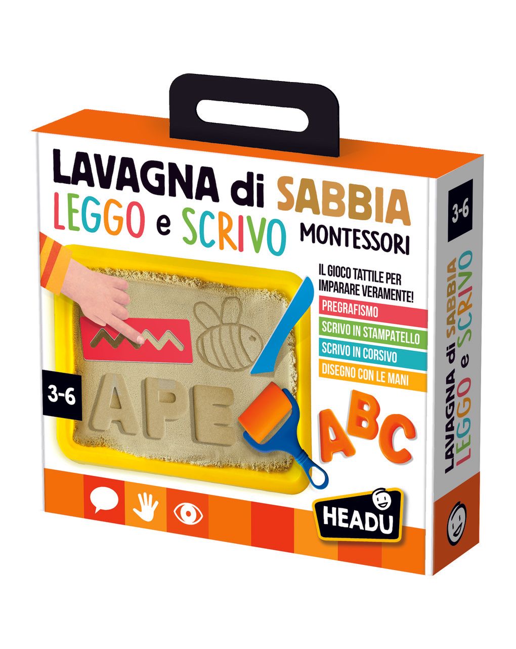 Headu – lavagna di sabbia leggo e scrivo montessori