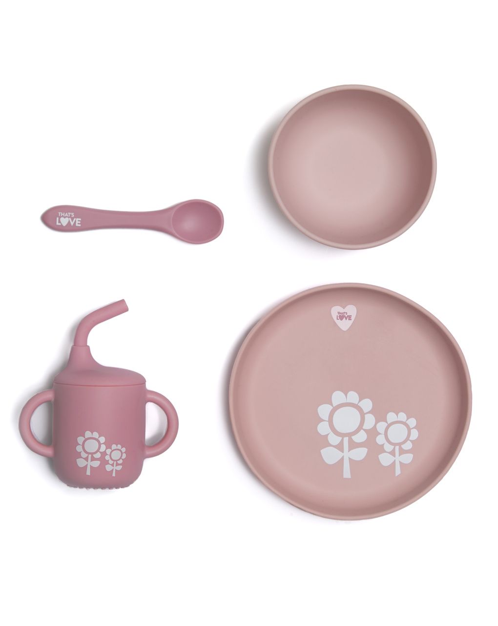 Set pappa in silicone pink- that's love