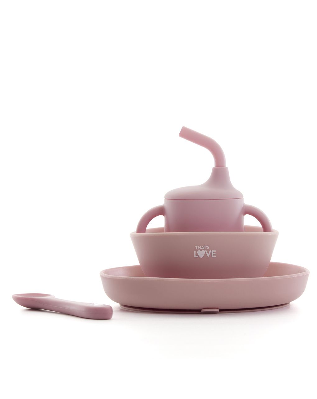 Set pappa in silicone pink- that's love