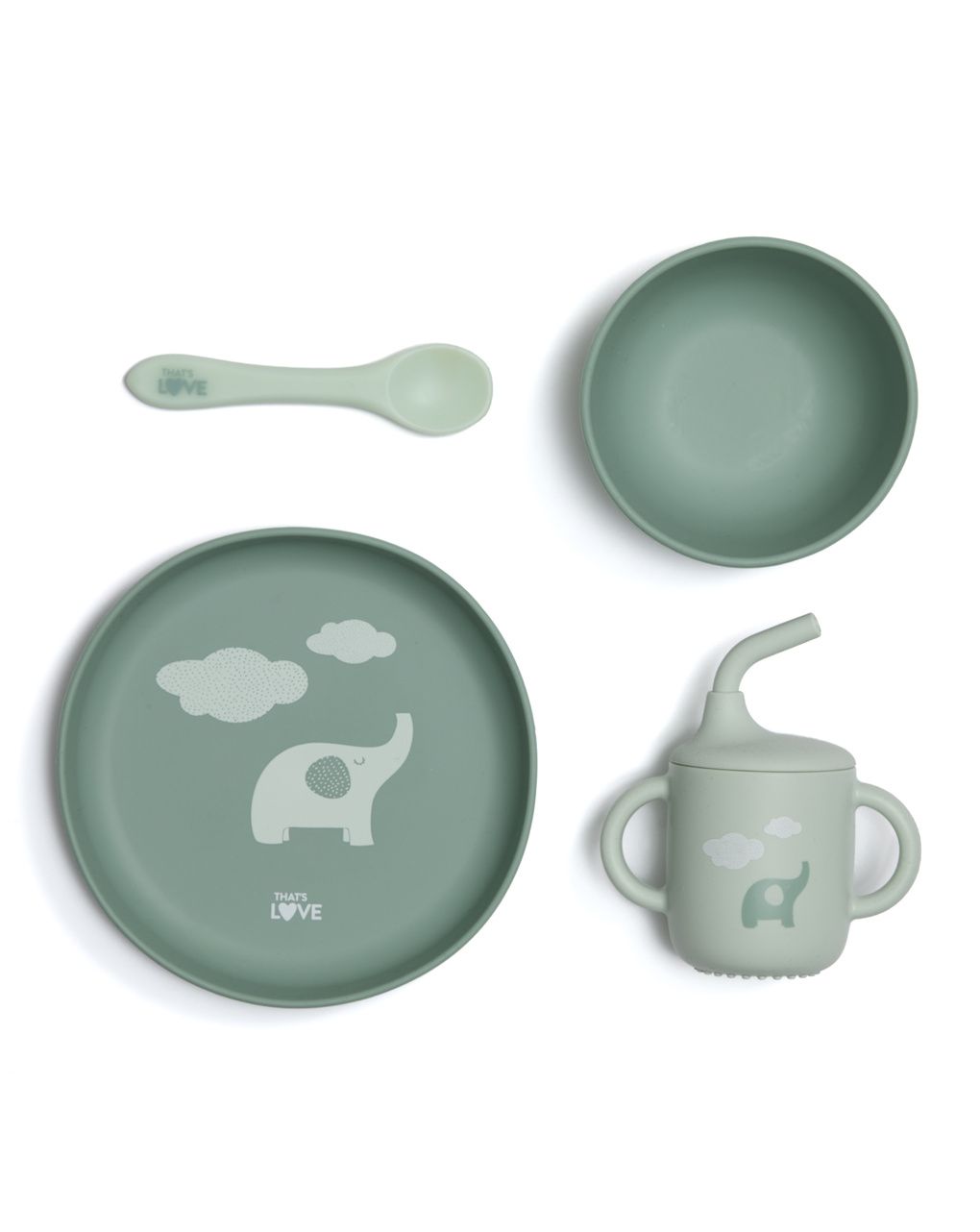 Set pappa in silicone green - that's love