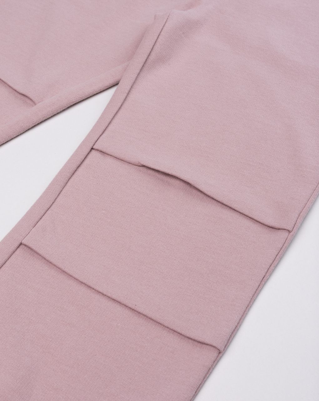 Pantalone jogger bambina in felpa garzata rosa antico