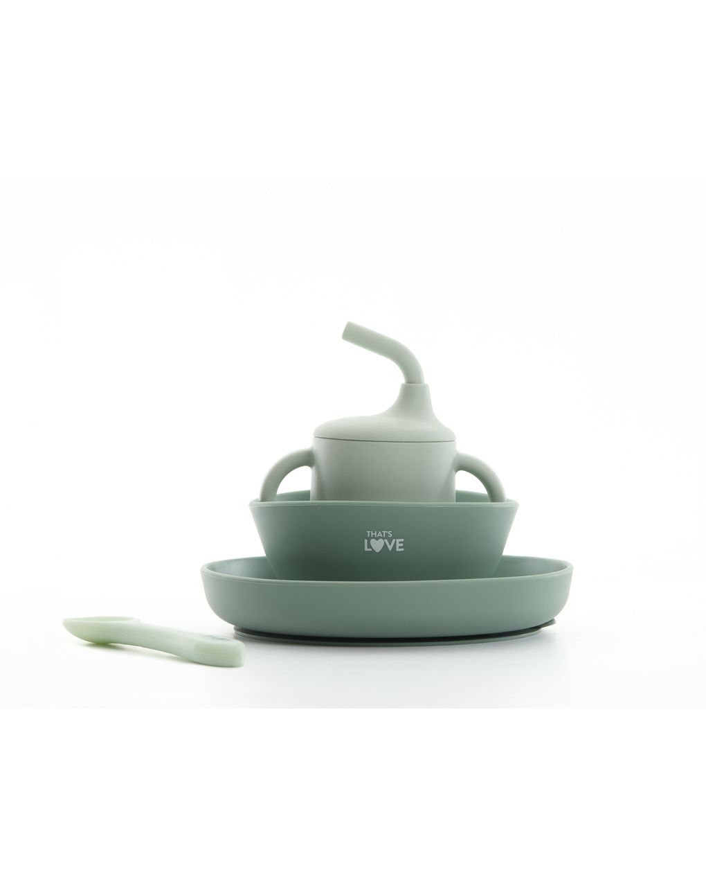 Set pappa in silicone green - that's love