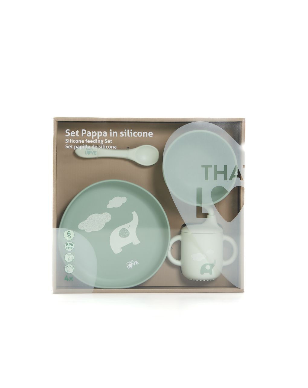 Set pappa in silicone green - that's love