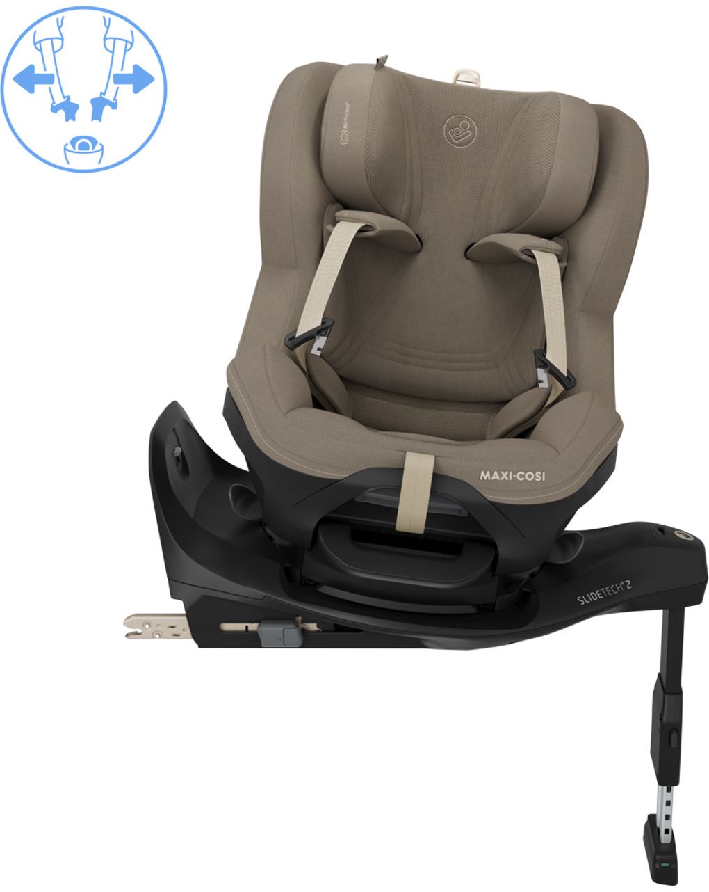 Seggiolino auto mica slide pro (40-105 cm) - authentic truffle - maxi-cosi