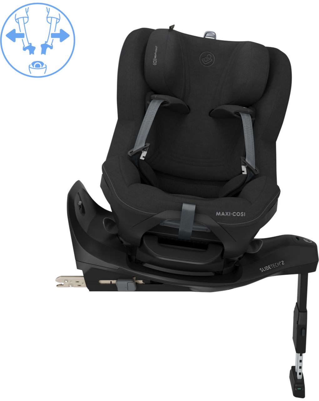 Seggiolino auto mica slide pro (40-105 cm) - authentic black - maxi-cosi