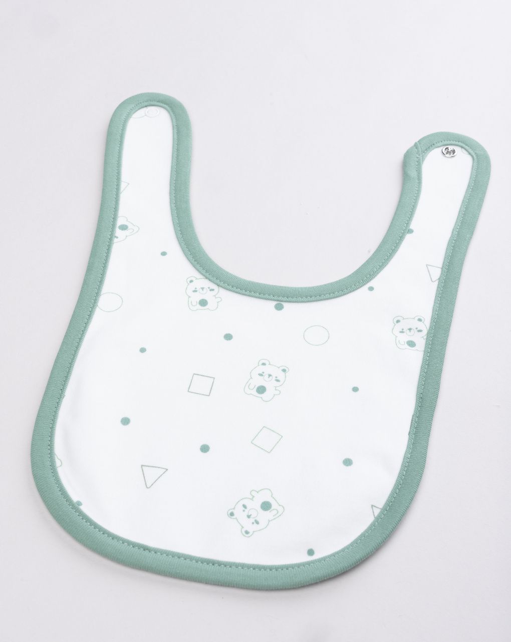Bavaglino verde neonato orsetti