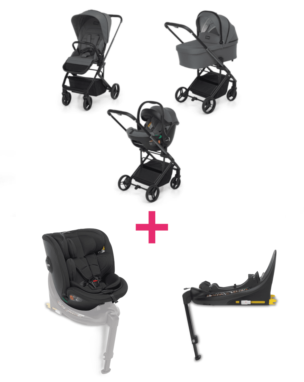 Trio tic toc stone + base auto disk isize + seggiolino auto disk grow ad un prezzo speciale - foppapedretti