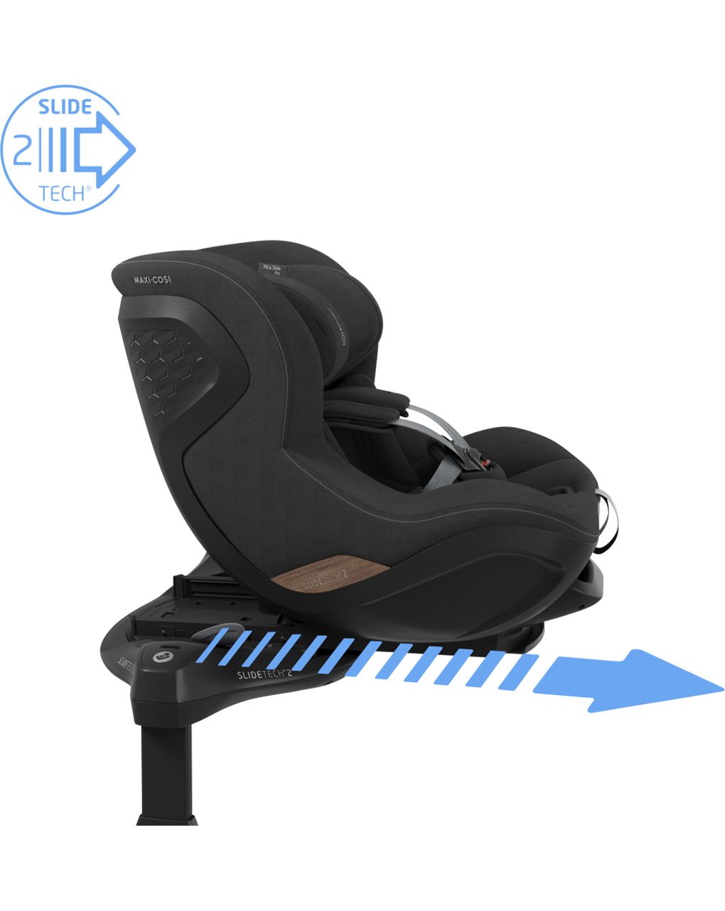 Seggiolino auto mica slide pro (40-105 cm) - authentic black - maxi-cosi