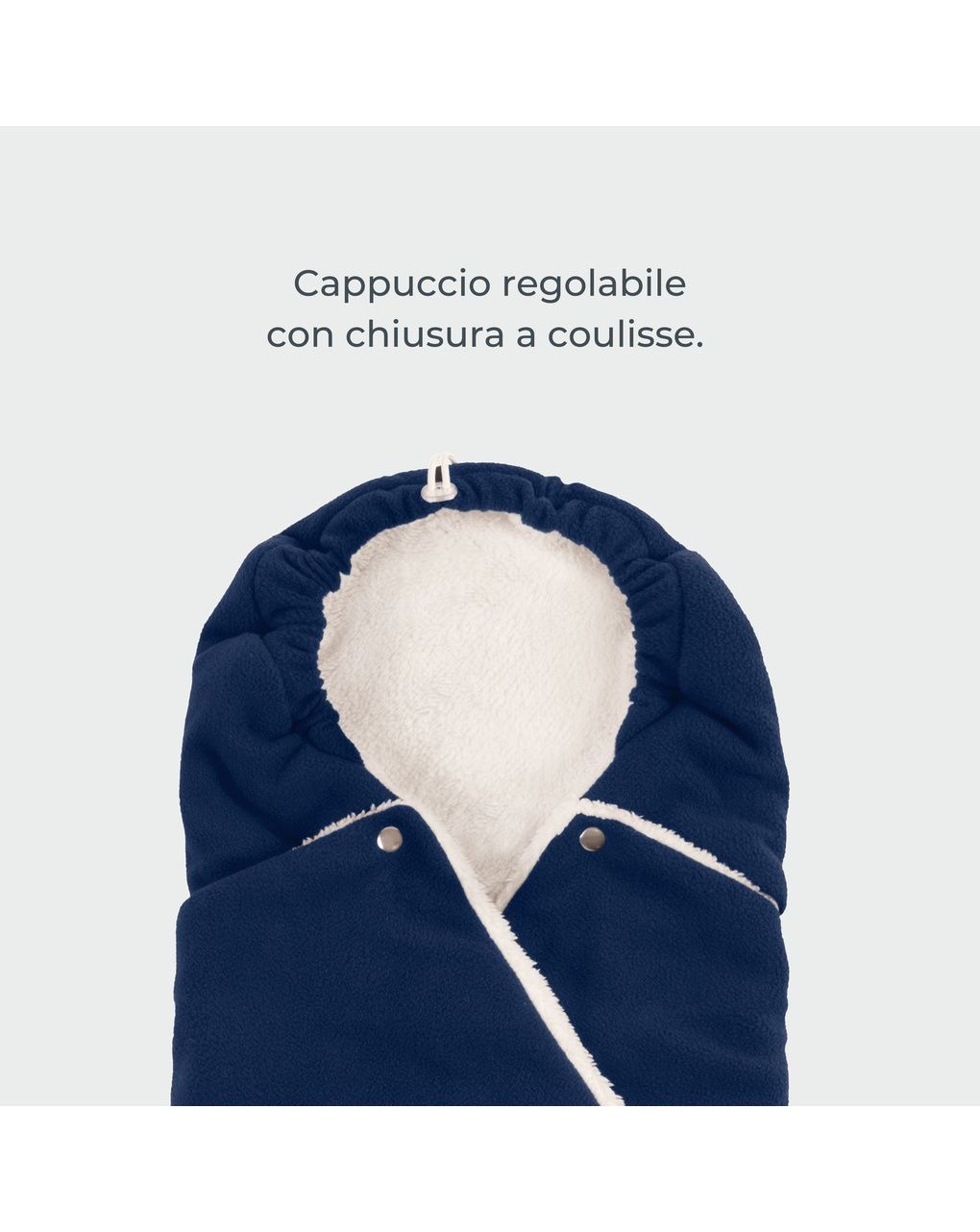 Copertina neonato con gambe e cappuccio cuddle / beige e panna - 9100 - nuvita
