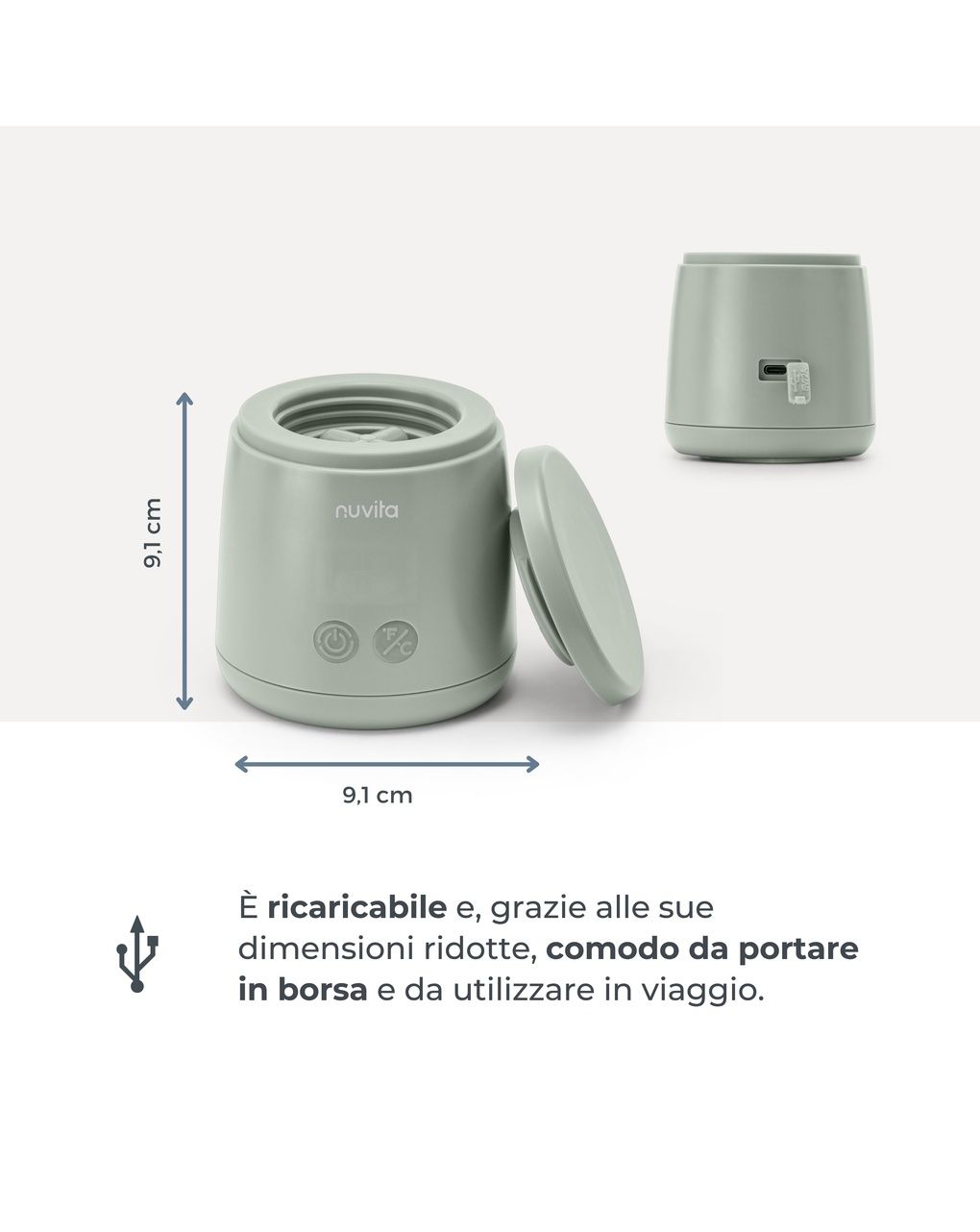 Scaldabiberon portatile mix70 universale con funzione di mescolamento - 1164 - nuvita