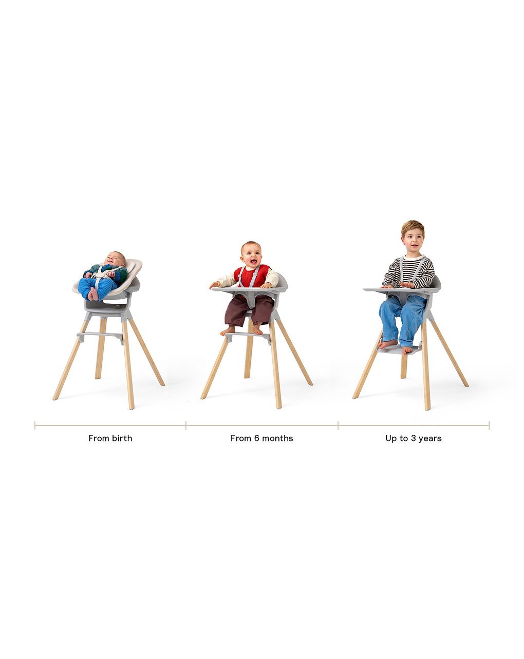 Seggiolone clikk™ - black/warm brown - stokke®
