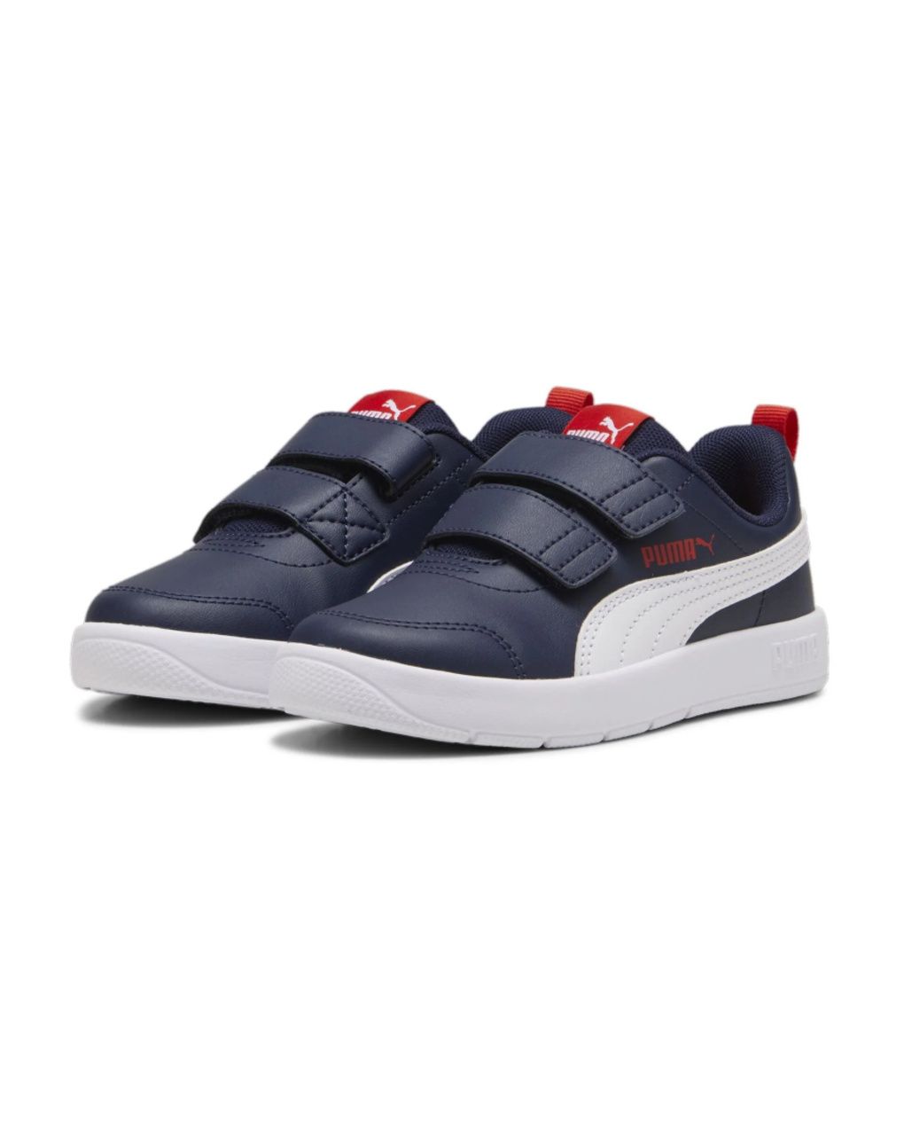 Puma - sneakers courtflex v3 v ps -  blu scuro bimbo