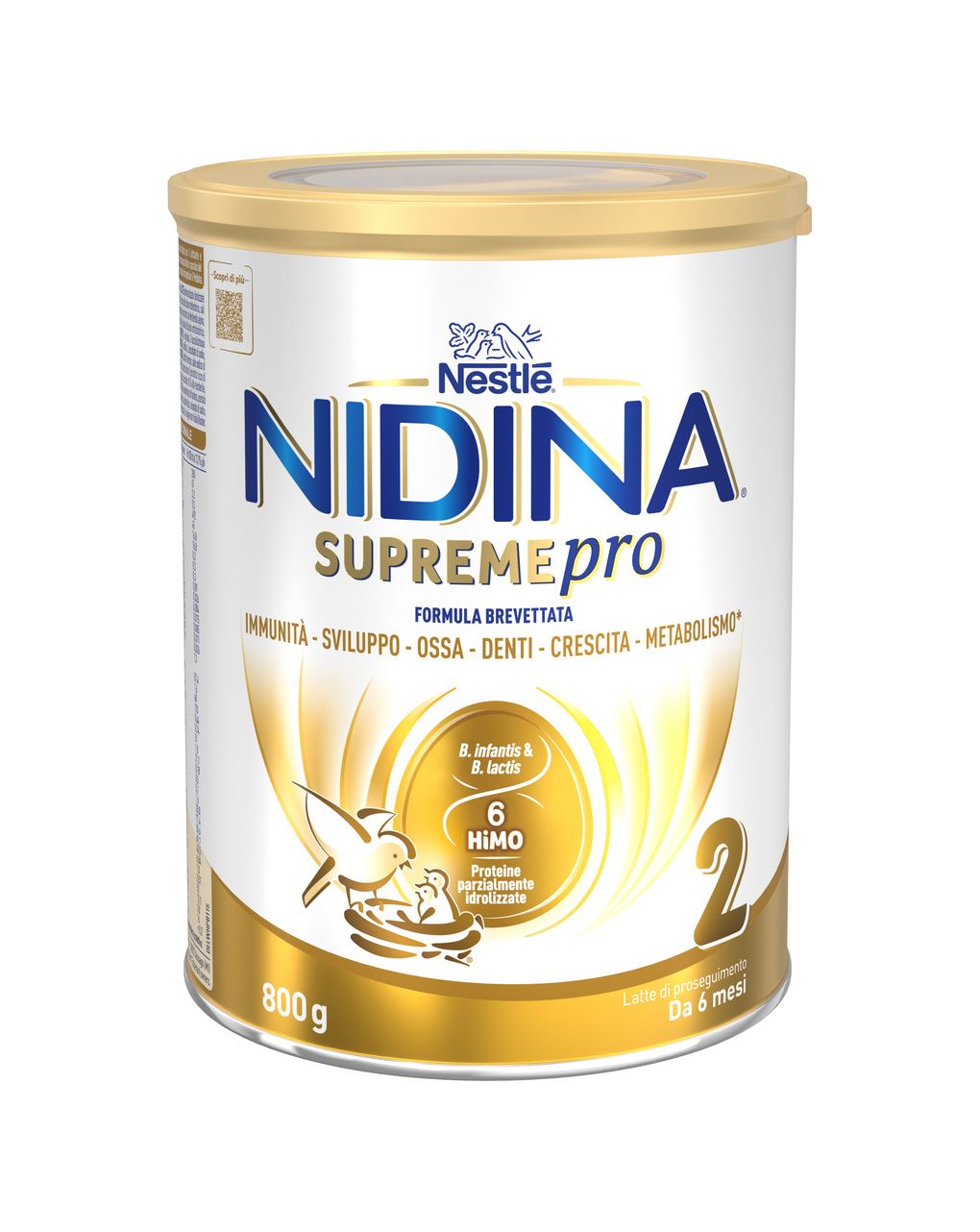 Nidina supremepro 2 latte di proseguimento in polvere da 6 mesi, latta 800g - nestle nidina