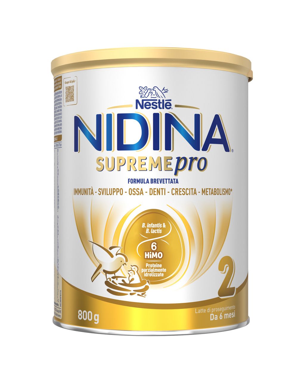 Nidina supremepro 2 latte di proseguimento in polvere da 6 mesi, latta 800g - nestle nidina