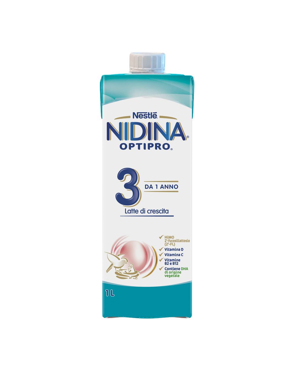 Latte crescita liquido nidina optipro 3 - formato scorta 6x1l -nestlè