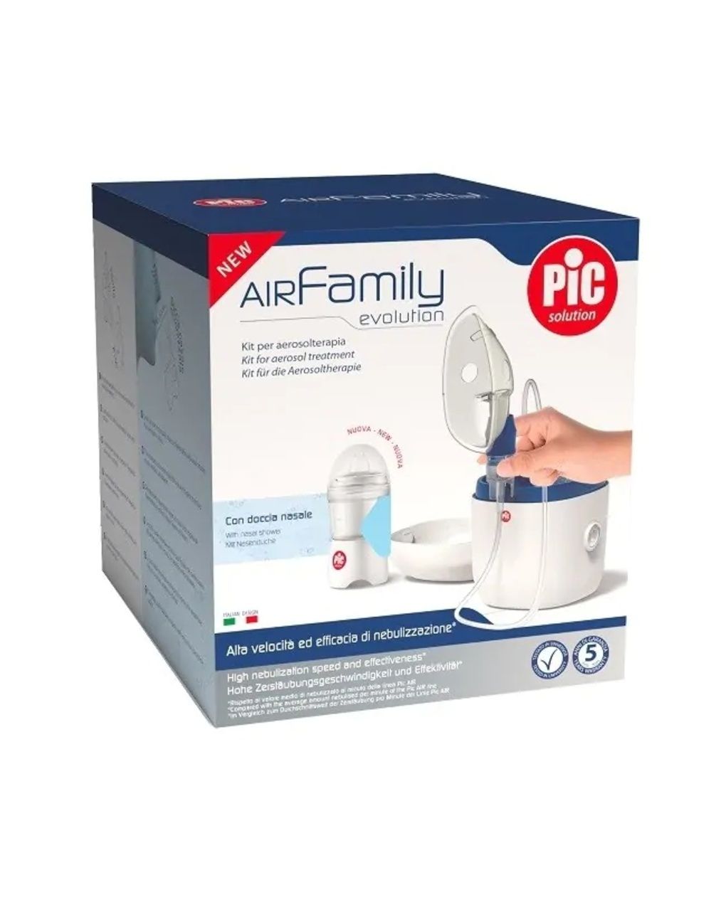 Kit per aerosolterapia completo di doccia nasale - pic