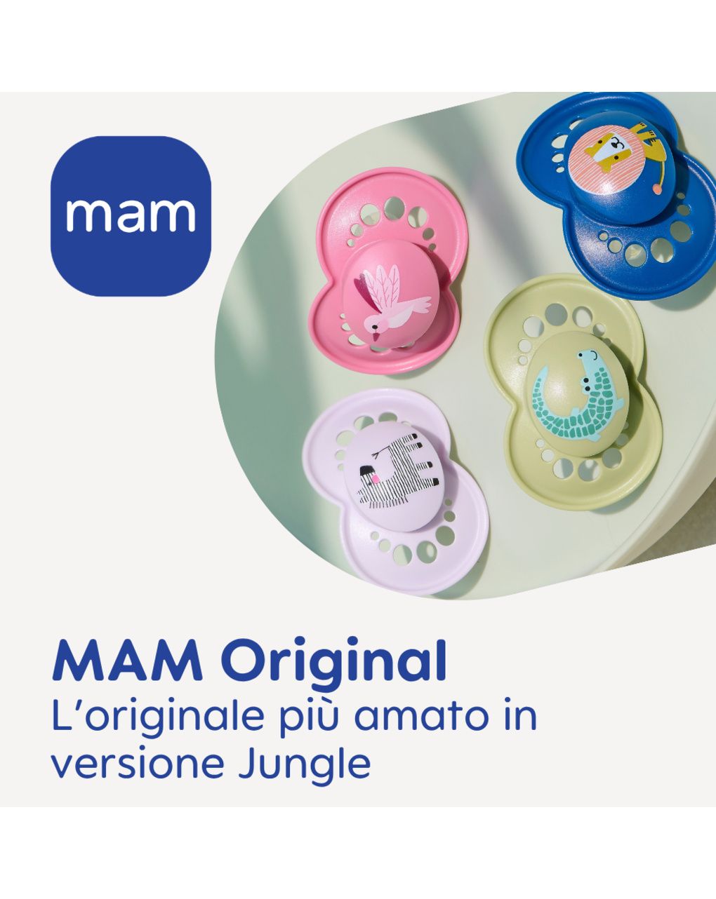 Mam original jungle edition succhietto 6+ mesi, set da 2, lilla/rosa