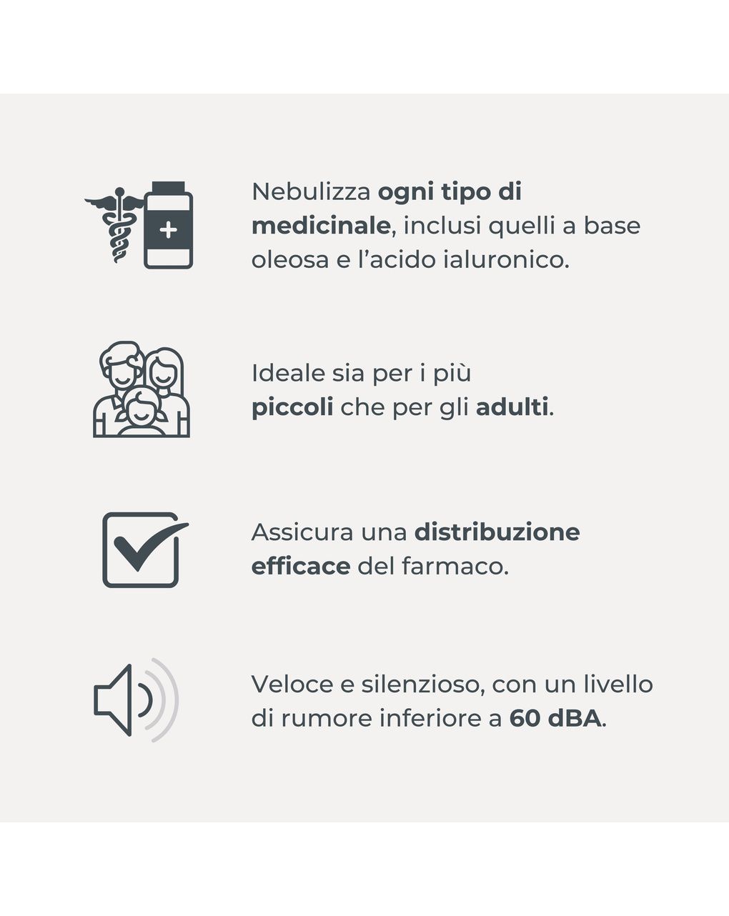 Aerosol a pistone per bambini e adulti modello 5023 dispositivo medico - nuvita