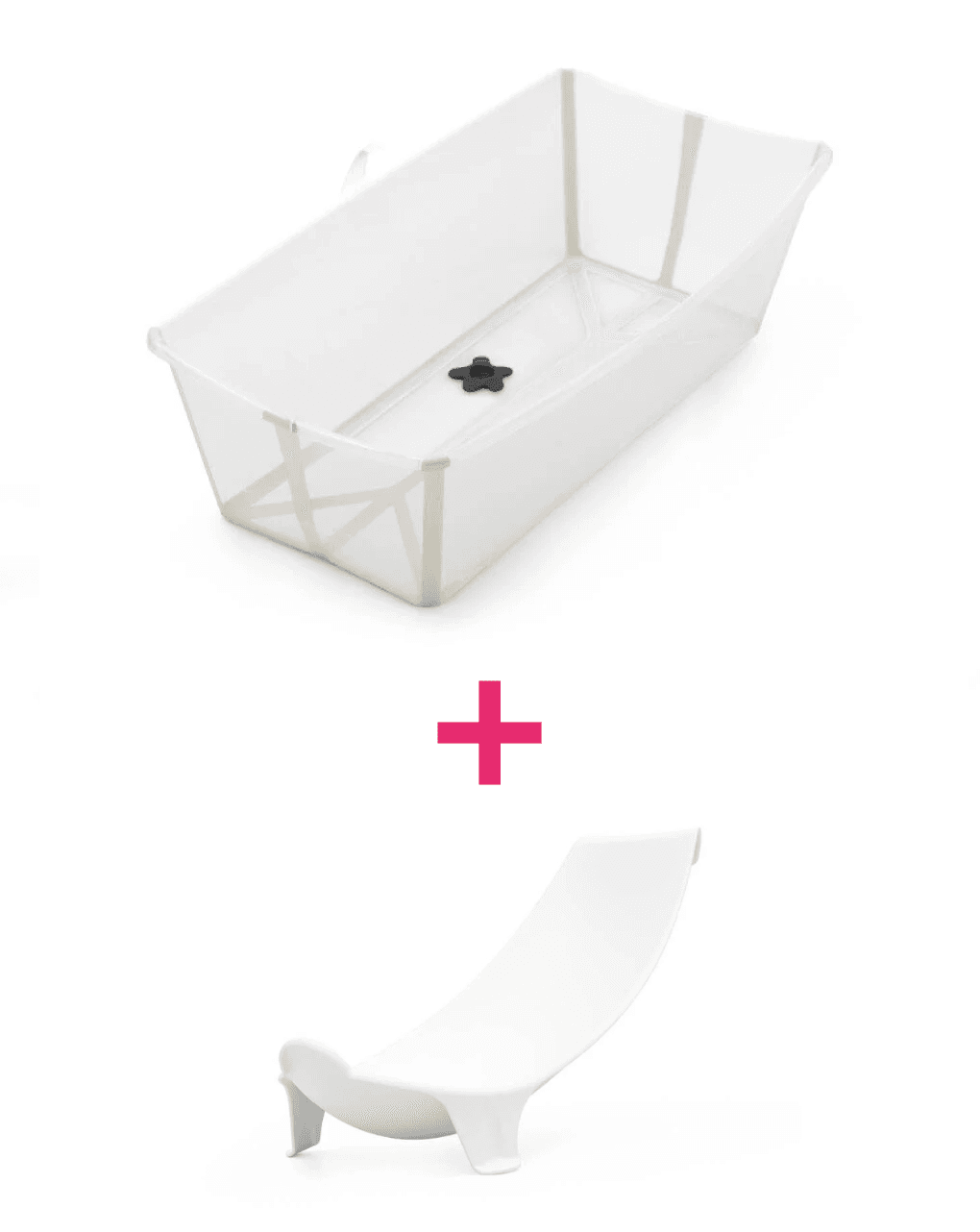 Vaschetta pieghevole flexi bath® xl sandy beige + supporto per neonato a un prezzo speciale – stokke®